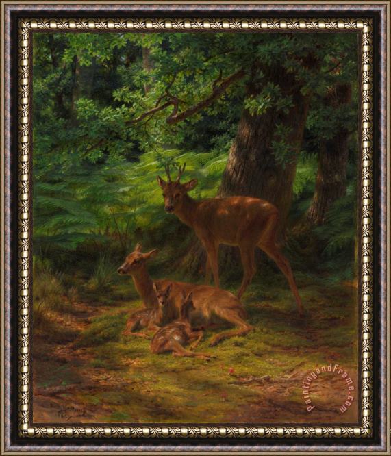 Rosa Bonheur Deer in Repose Framed Print
