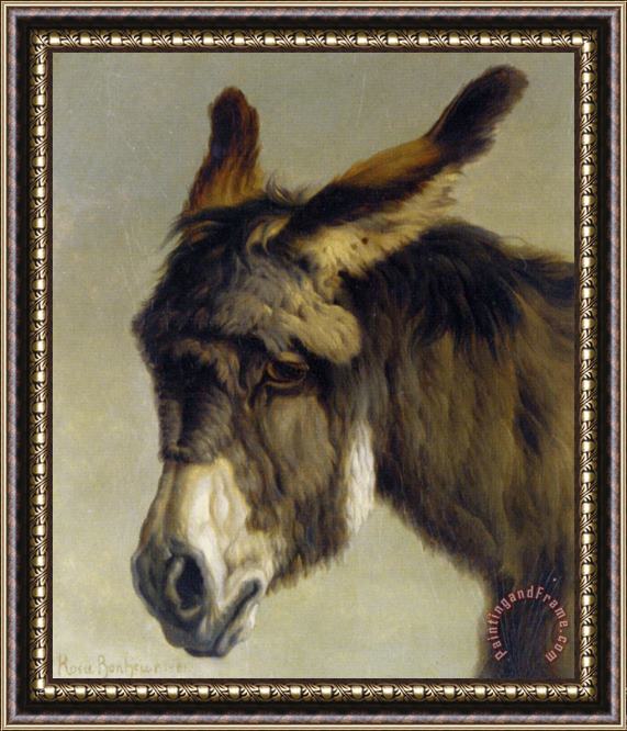 Rosa Bonheur Head of a Donkey Framed Painting
