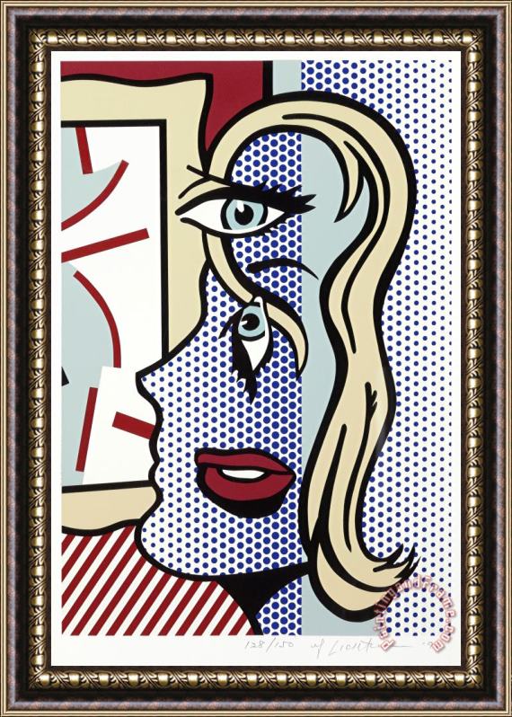 Roy Lichtenstein Art Critic, Signed, 1996 Framed Print