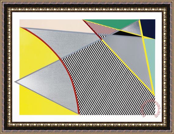 Roy Lichtenstein Imperfect #2, From Imperfect Series, 1988 Framed Painting