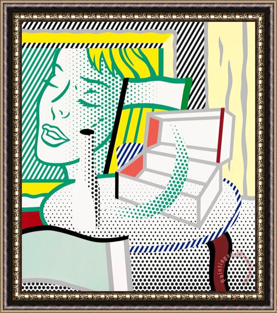 Roy Lichtenstein Interior with Painting And Still Life, 1997 Framed Painting