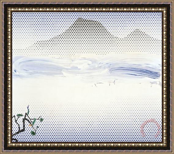 Roy Lichtenstein Landscape in Fog 1996 Framed Painting