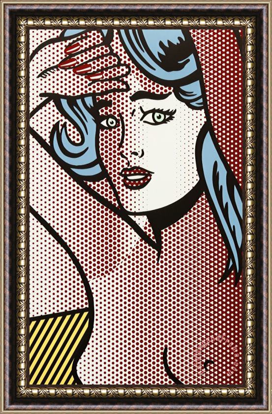 Roy Lichtenstein Nude with Blue Hair, From Nudes Series, 1994 Framed Painting