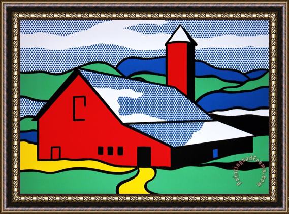 Roy Lichtenstein Red Barn, 1987 Framed Print