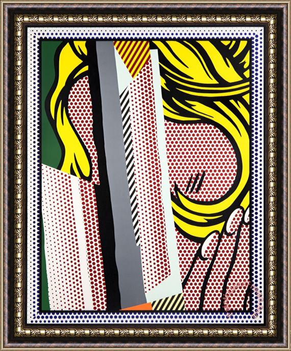 Roy Lichtenstein Reflections on Hair, From Reflections Series, 1990 Framed Print