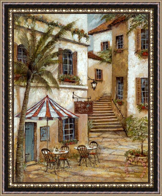 Ruane Manning Vino Y Queso Framed Painting