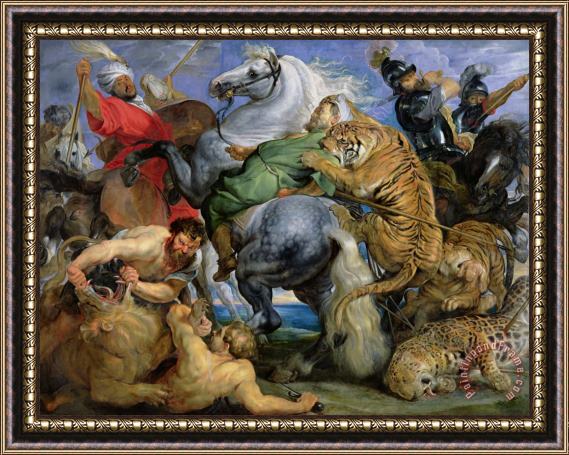 Rubens The Tiger Hunt Framed Painting