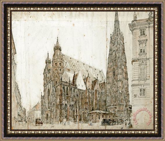 Rudolf Von Alt St. Stephen's Cathedral, Vienna Framed Print