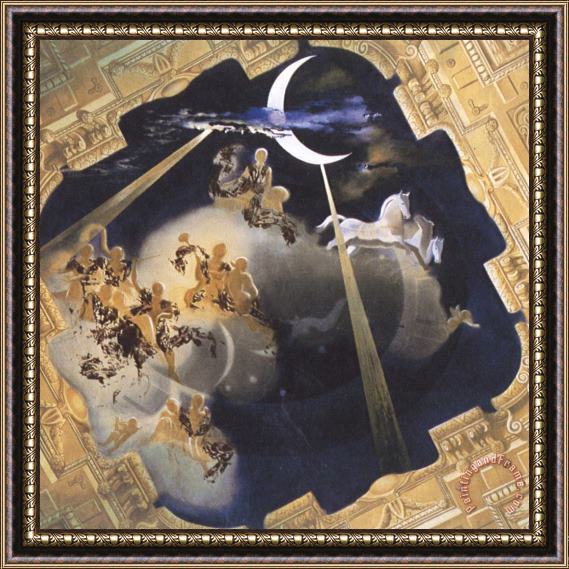 Salvador Dali Ceiling of The Hall of Gala S Chateau at Pubol Framed Painting