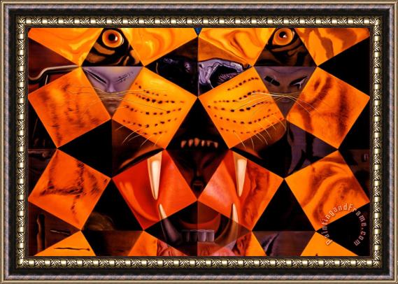 Salvador Dali Cinquenta Tigre Real Framed Painting