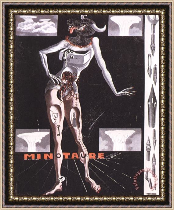 Salvador Dali Cover of Minotaure Magazine Framed Print