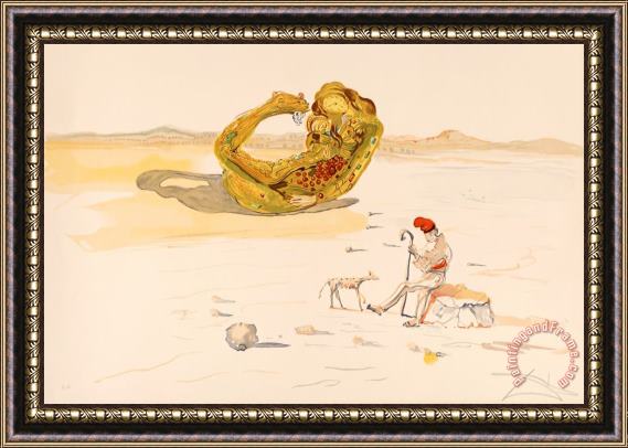 Salvador Dali Desert Watch, From Time, 1976 Framed Painting