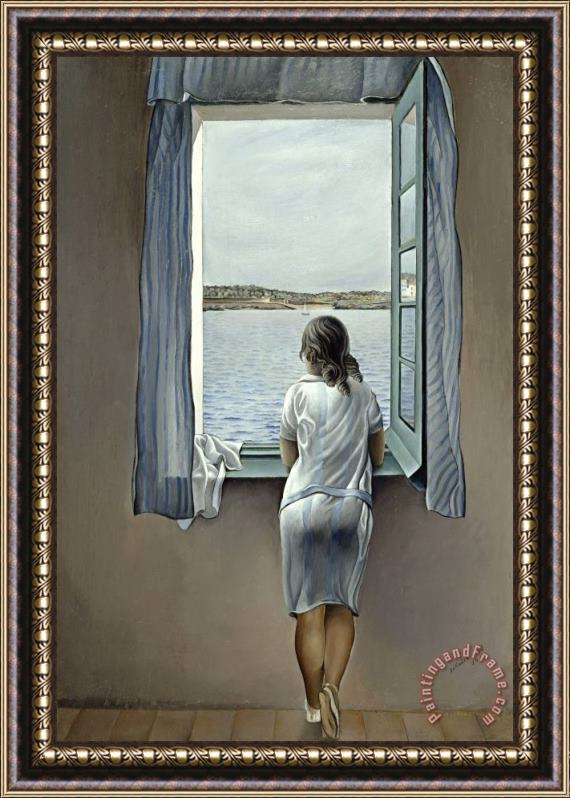 Salvador Dali Figure at a Window Framed Painting