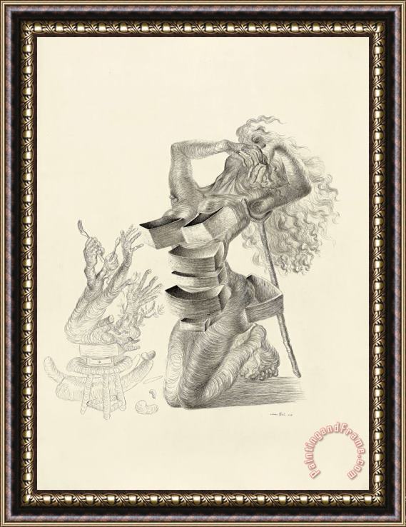 Salvador Dali Figure Aux Tiroirs, 1937 Framed Print