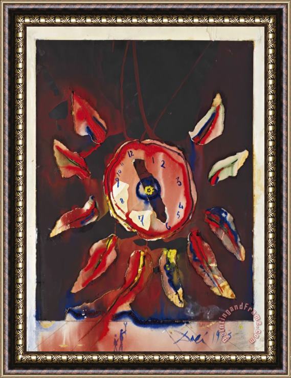 Salvador Dali Reloj Floral, 1973 Framed Print