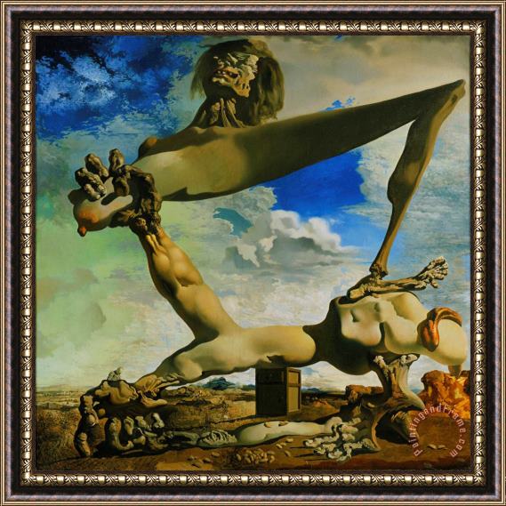 Salvador Dali Soft Construction with Boiled Beans Premonition of Civil War(1) Framed Painting