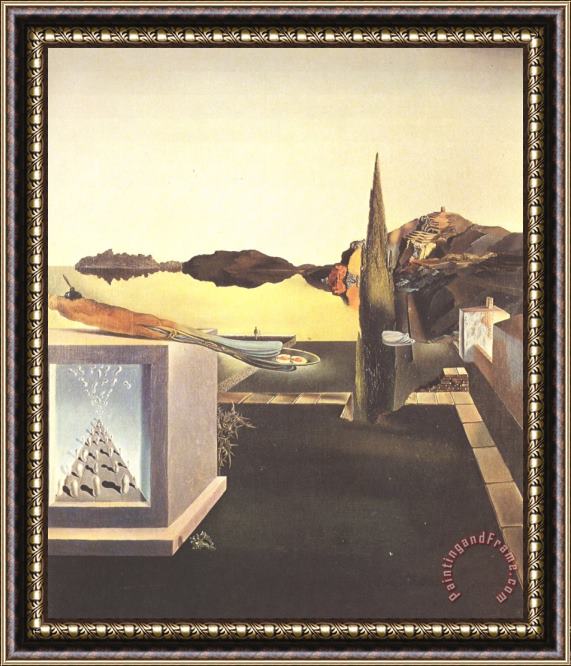 Salvador Dali Surrealist Object Gauge of Instantaneous Memory Framed Painting