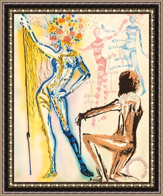 Salvador Dali The Ballet of The Flowers, 1980 Framed Print