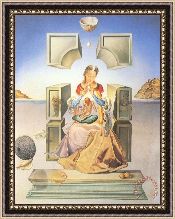 Salvador Dali The First Study for The Madonna of Port Lligat Framed Painting