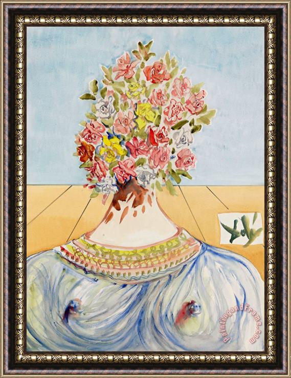 Salvador Dali The Flowering of Inspiration (gala En Fleurs), 1978 Framed Painting