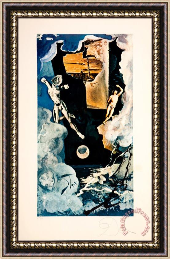 Salvador Dali The Tower, From Lyle Stuart Tarot Prints, 1978 Framed Painting