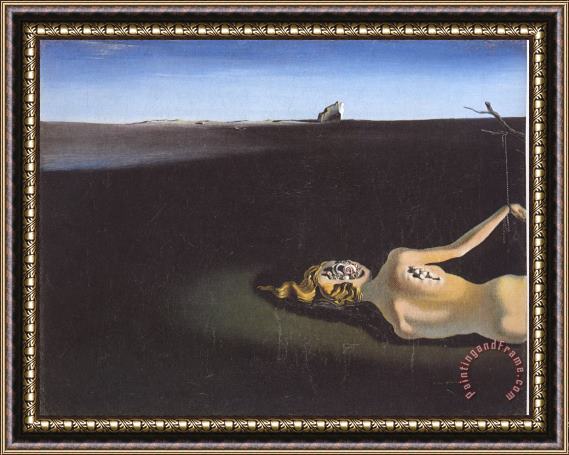 Salvador Dali Woman Sleeping in a Landscape Framed Painting