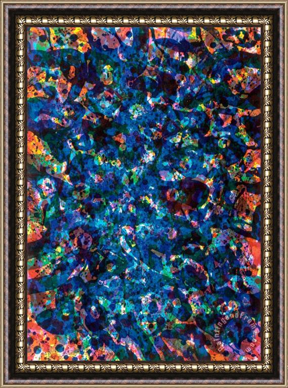 Sam Francis Her Blue Deeps, 1972 Framed Painting
