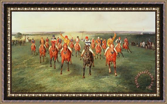 Samuel Henry Alken The Finish of the Two Thousand Guineas at Newmarket Framed Print