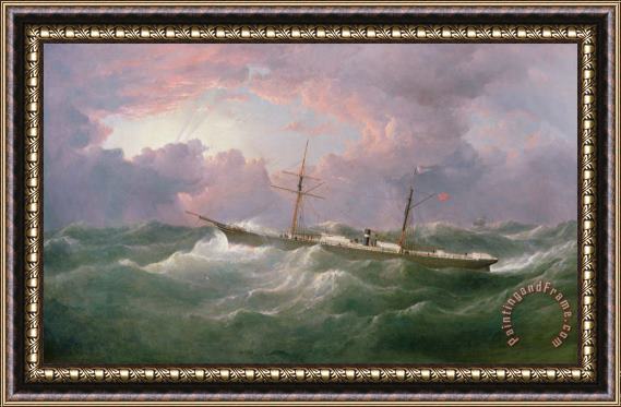 Samuel Walters  Portrait of the lsis a Steam and Sail Ship Framed Painting
