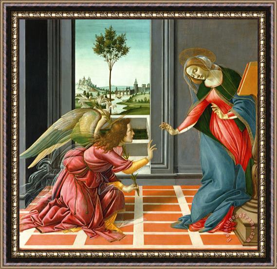 Sandro Botticelli Annunciation Framed Painting