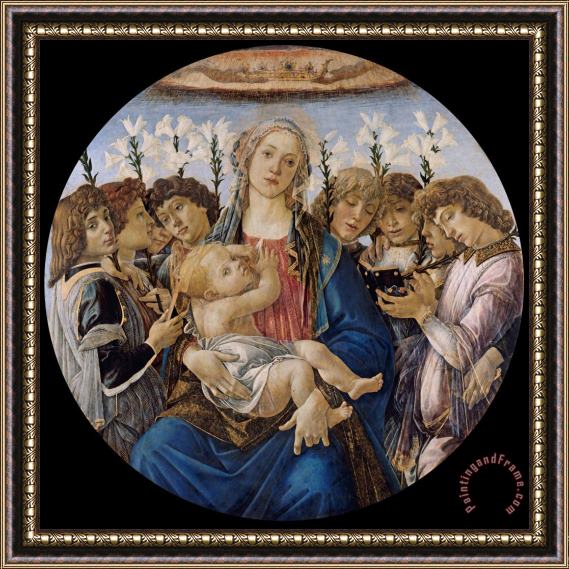 Sandro Botticelli Mary with The Child And Singing Angels Framed Painting