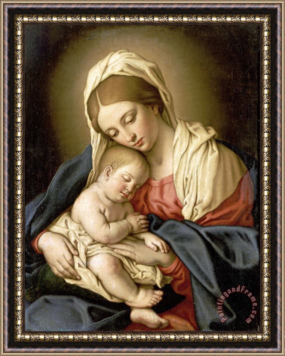 Sassoferrato The Madonna And Child Framed Painting