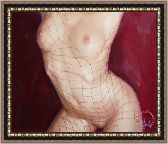 Sergey Ignatenko The love in net Framed Painting