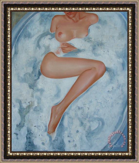 Sergey Ignatenko The milk bath Framed Painting