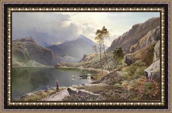Sidney Richard Percy Llyn Y Ddinas, North Wales Framed Painting