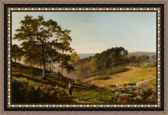 Sidney Richard Percy The Bonnie Moor with Bracken Clad Framed Painting