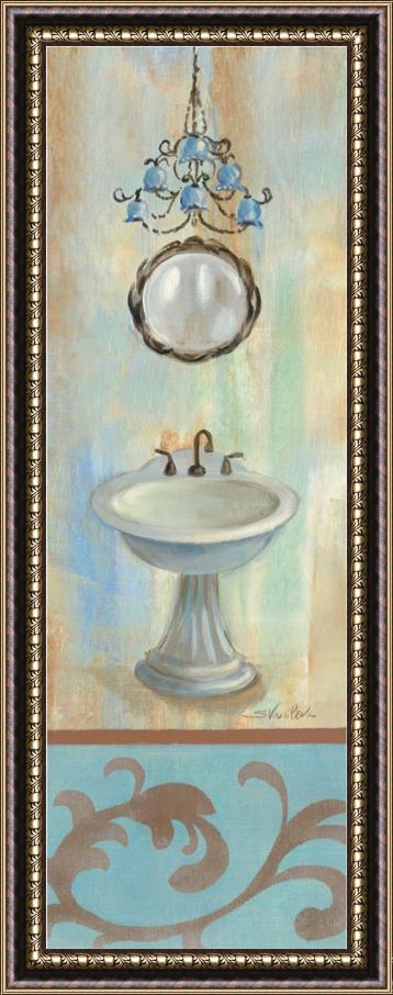 Silvia Vassileva French Bathroom in Blue II Framed Print