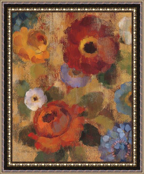Silvia Vassileva Jacquard Floral II Framed Painting