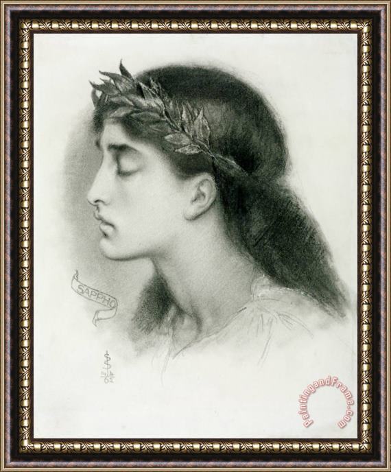 Simeon Solomon Study of Sappho Framed Painting