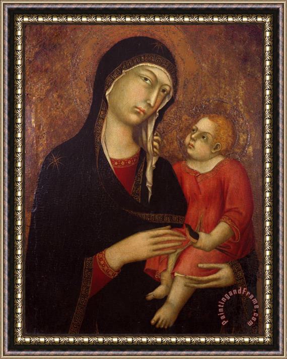 Simone Martini Madonna with Chid Framed Painting
