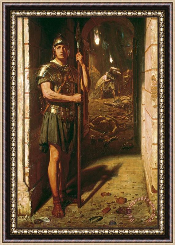 Sir Edward John Poynter Faithful unto Death Framed Painting