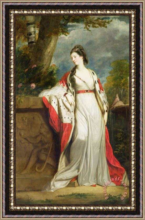 Sir Joshua Reynolds Elizabeth Gunning - Duchess of Hamilton and Duchess of Argyll Framed Painting