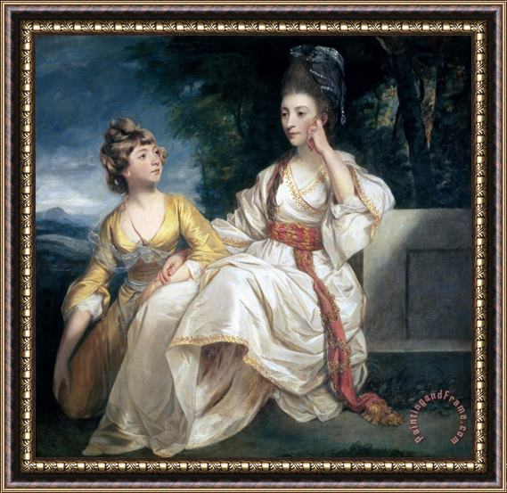 Sir Joshua Reynolds Mrs Thrale and her Daughter Hester Framed Painting
