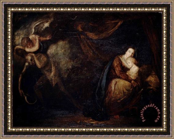 Sir Joshua Reynolds Recovery From Sickness, an Allegory Framed Painting