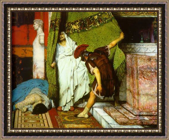 Sir Lawrence Alma-Tadema A Roman Emperor Ad41 Detail I Framed Painting