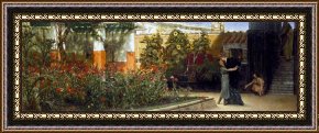 Around The Corner Framed Prints -  Corner of a Roman Garden by Sir Lawrence Alma-Tadema