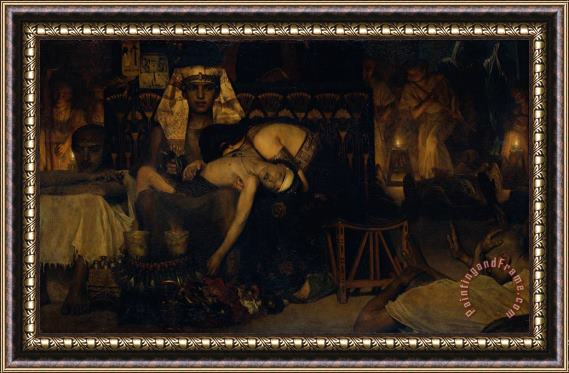 Sir Lawrence Alma-Tadema Death of The Pharaoh's Firstborn Son Framed Painting