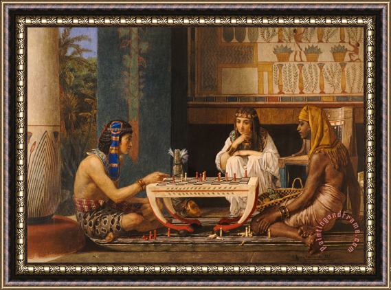 Sir Lawrence Alma-Tadema Egyptian Chess Players Framed Print