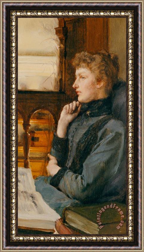 Sir Lawrence Alma-Tadema Far Away Thoughts Framed Painting