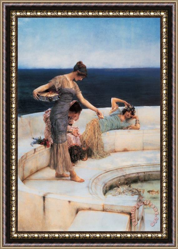 Sir Lawrence Alma-Tadema Silver Favorites Framed Painting